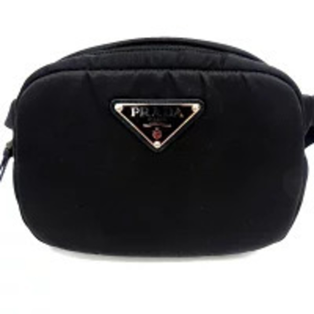 Prada Waist Bag Clutch Body Bum Crossbody Belt Belt Black